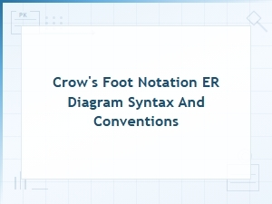 Crow's Foot Notation Er Diagram Syntax and Conventions Guide
